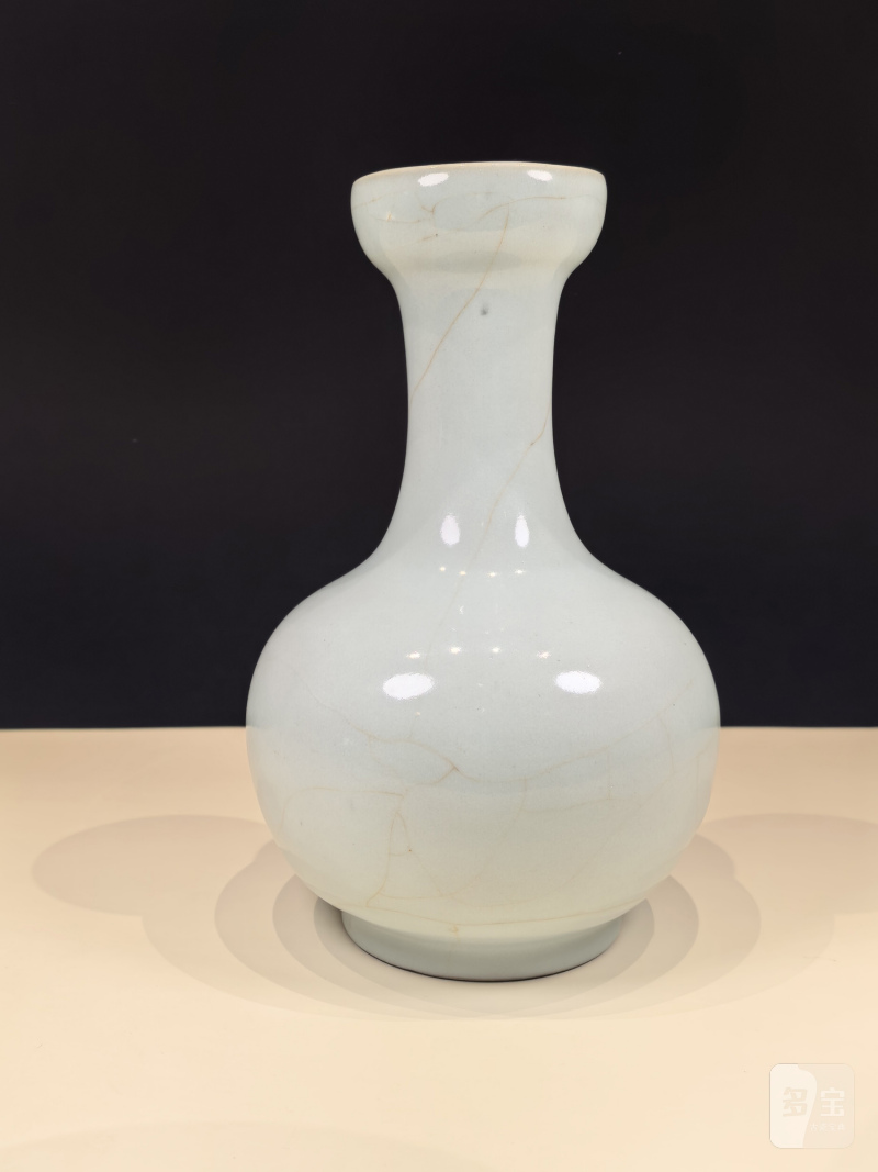 清乾隆 仿官釉莲蓬七孔花插 - 图5